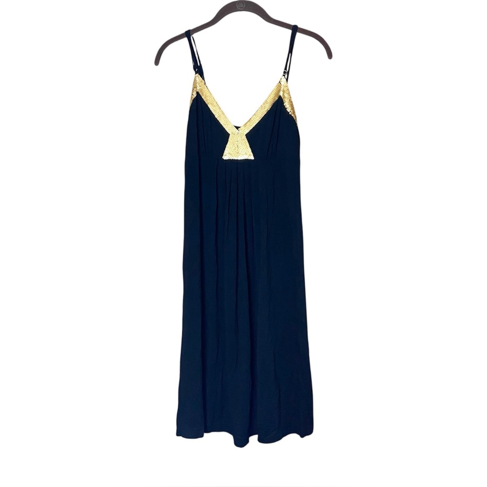 BCBG Maxazria NWT Black Mini Slip Dress Sequin Y2K Glomesh Glam Sexy Formal M